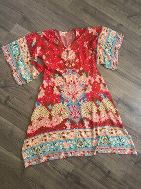 FP to LOVE Red Boho Dress Sz L